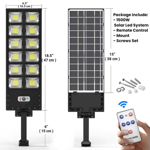 🌞Système d'éclairage LED solaire 1500W
