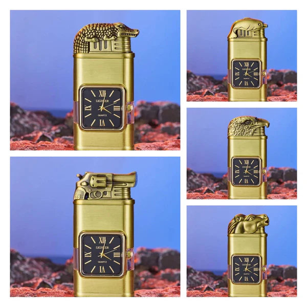 🔥Montre briquet vintage coupe-vent Lunette Jet Flame Torch🔥