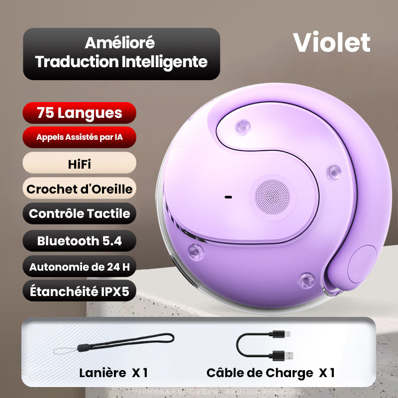 🔥 2025 Nouveauté – Écouteurs de Traduction Intelligente Sans Fil 🎧 ✨ Profitez de la Technologie Bluetooth à Moitié Prix ! Traduisez et Communiquez Facilement 🌍💬