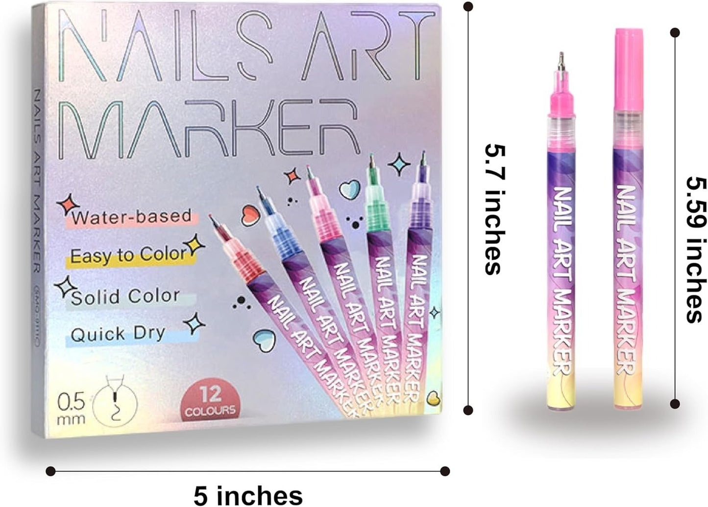 ⏳Ensemble Set de 12 stylos pour nail art🎨💅