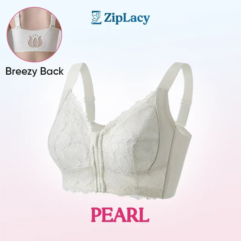 ✨Achetez-en 1 obtenez-en 2💞Soutien-gorge ultra souple avec fermeture éclair à l'avant et sans armatures