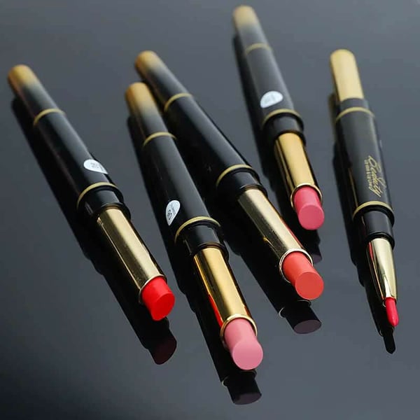 🔥Rouge à lèvres double face, crayon à lèvres automatique, mat, résistant à l'eau, à la lumière, antiadhésif
