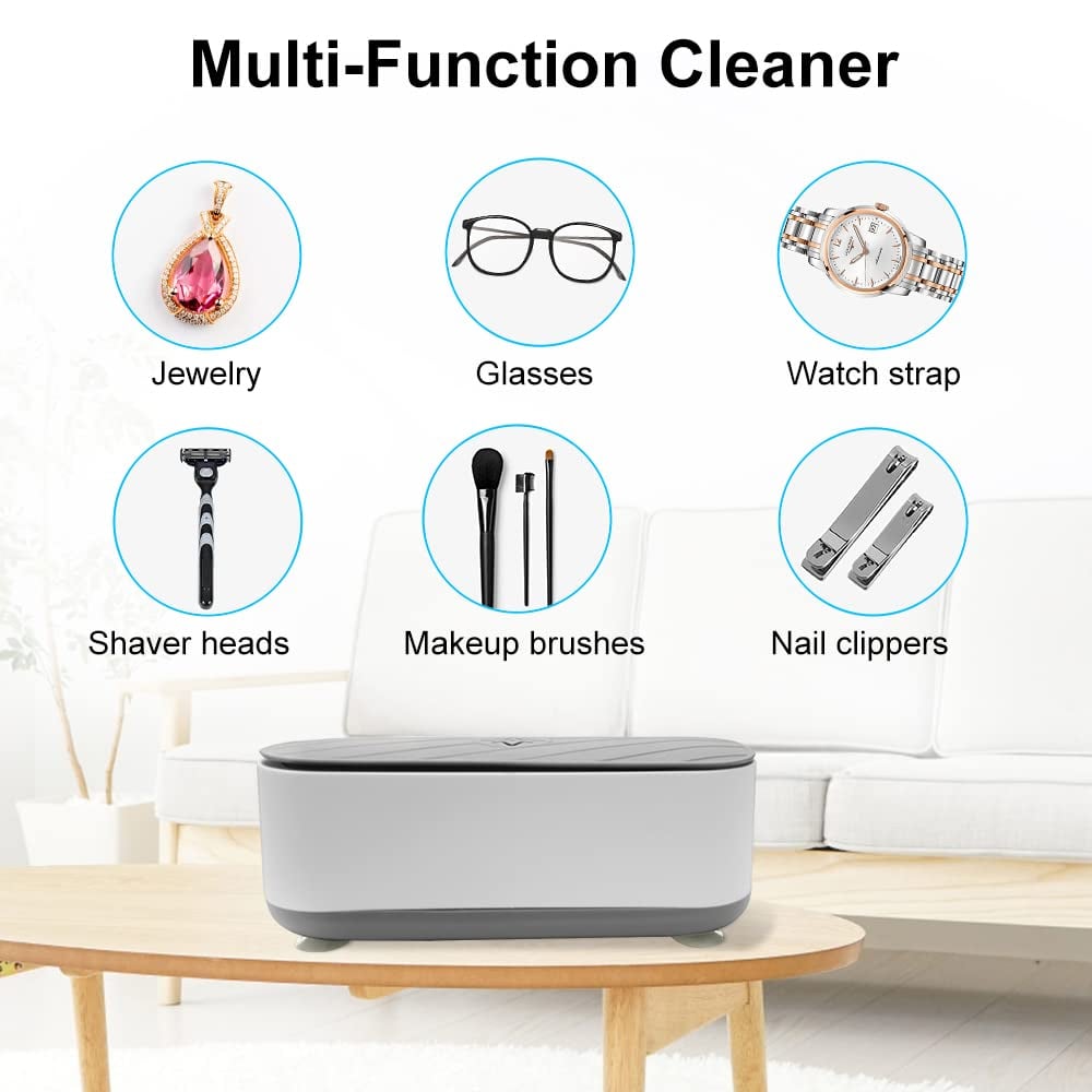 🏆Nettoyage professionnel par ultrasons haute technologie : Redonnez de l'éclat à vos bijoux et lunettes sans aucun risque d'endommagement !🌿✨