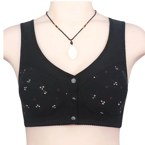 Vente pour la fête des mères - 39% de réduction😍2024 Nouveau design pour le soutien-gorge en coton à fermeture frontale senior🥰