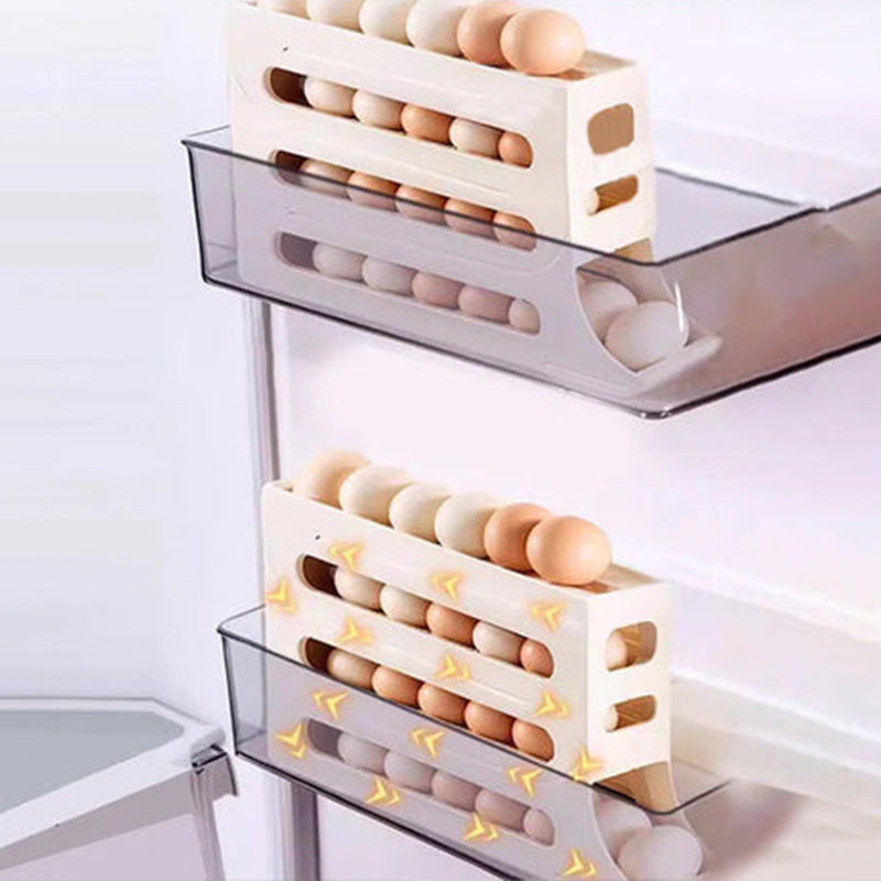 🧑🍳Les essentiels de la cuisine🥚Rangement pour oeufs à 4 étages avec design incliné