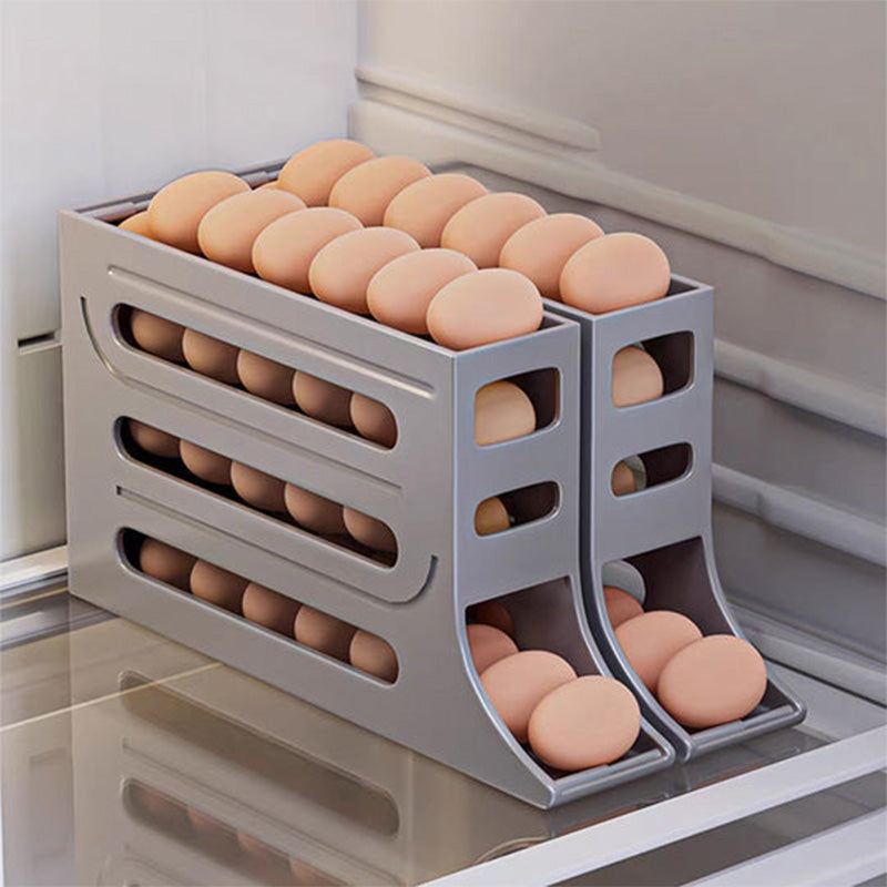🧑🍳Les essentiels de la cuisine🥚Rangement pour oeufs à 4 étages avec design incliné