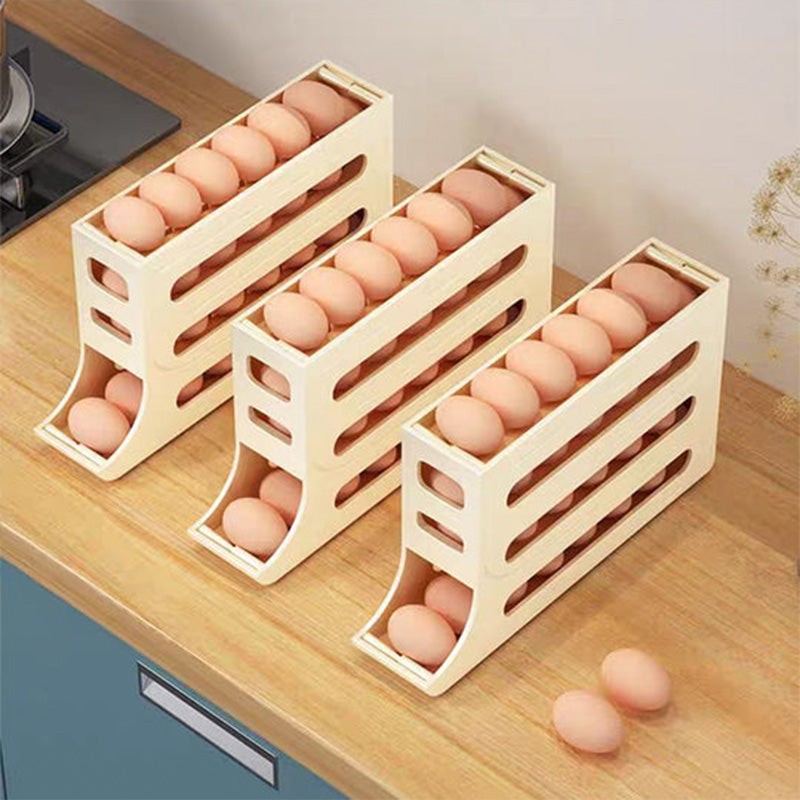 🧑🍳Les essentiels de la cuisine🥚Rangement pour oeufs à 4 étages avec design incliné