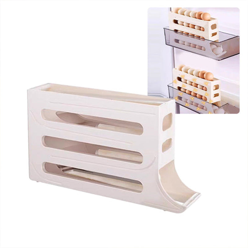 🧑🍳Les essentiels de la cuisine🥚Rangement pour oeufs à 4 étages avec design incliné