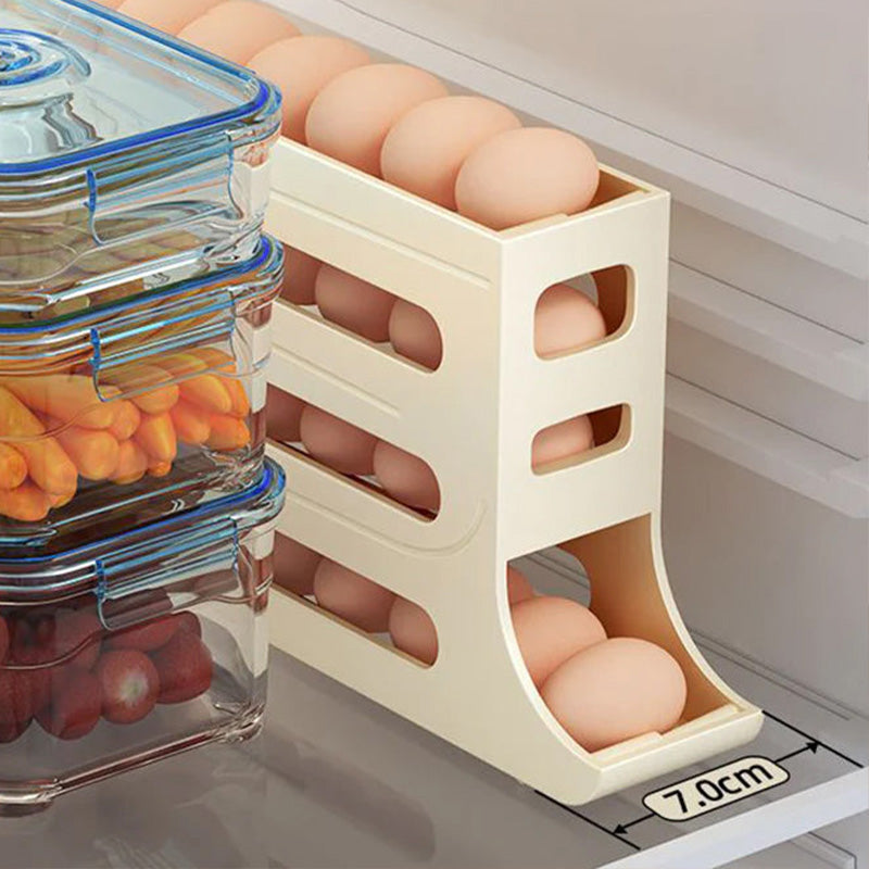 🧑🍳Les essentiels de la cuisine🥚Rangement pour oeufs à 4 étages avec design incliné