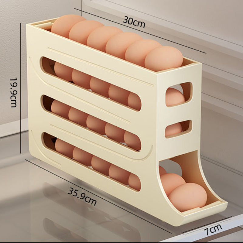 🧑🍳Les essentiels de la cuisine🥚Rangement pour oeufs à 4 étages avec design incliné