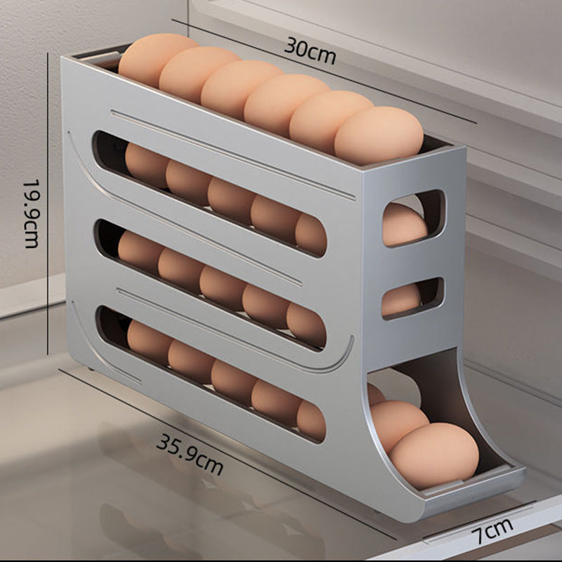 🧑🍳Les essentiels de la cuisine🥚Rangement pour oeufs à 4 étages avec design incliné