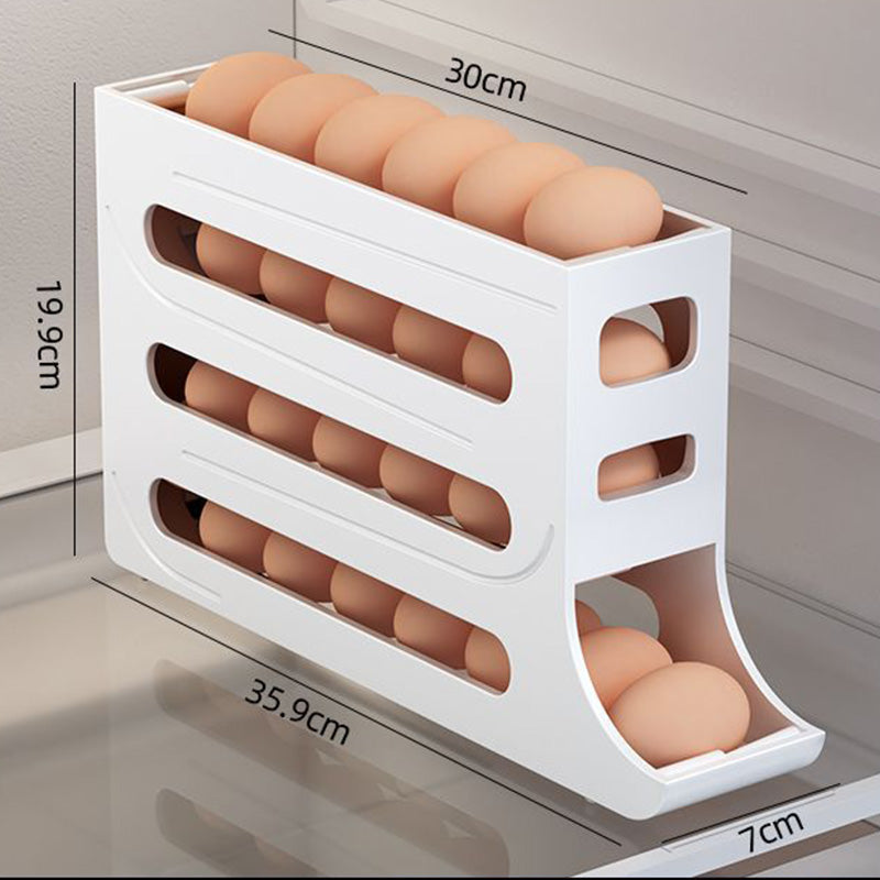 🧑🍳Les essentiels de la cuisine🥚Rangement pour oeufs à 4 étages avec design incliné