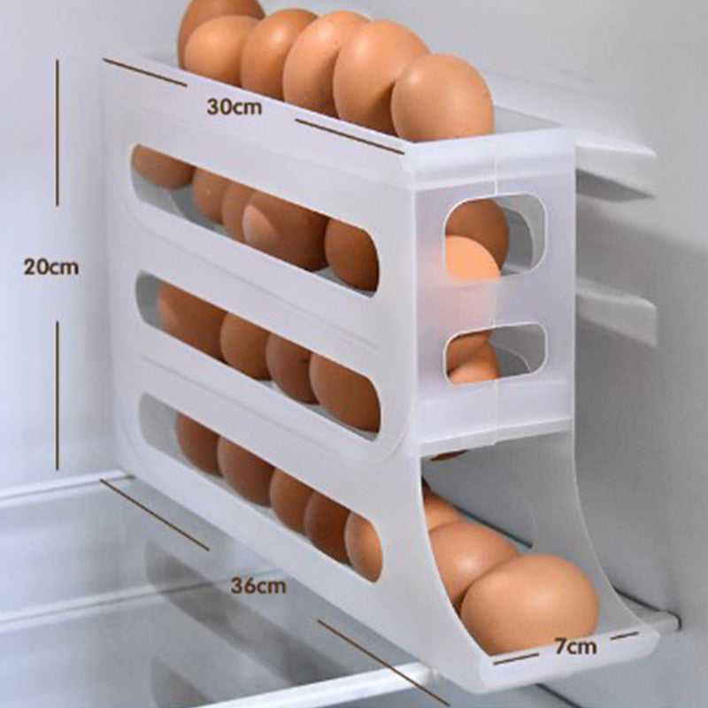🧑🍳Les essentiels de la cuisine🥚Rangement pour oeufs à 4 étages avec design incliné