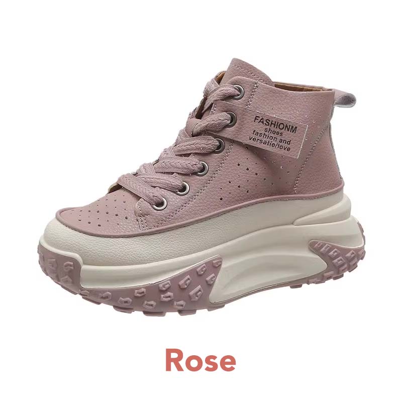 Chaussures à Plateforme à Tige Haute Respirante et Creuse pour Femmes