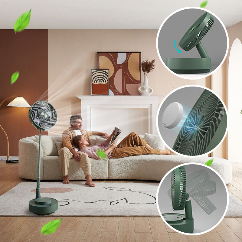 💥39% de réduction pour une durée limitée💥Ventilateur Oscillant Sur Pied Rétractable avec Humidificateur