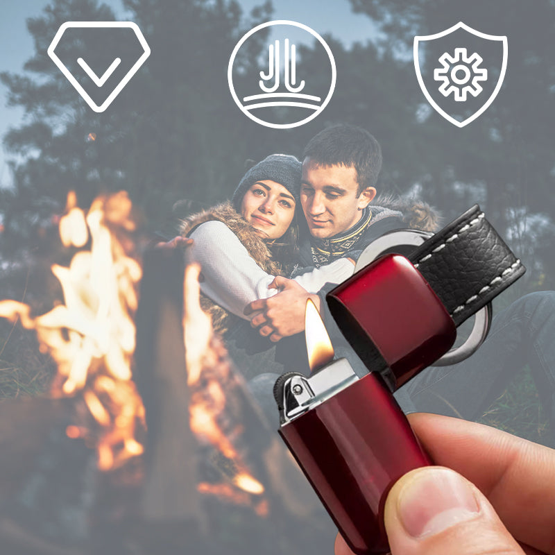 Mini Briquet Rechargeable à Butane avec Porte-Clés