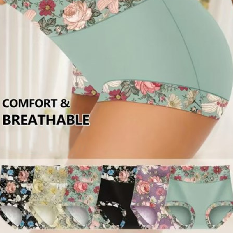 Ensemble de culottes à taille haute à imprimé floral pour femmes