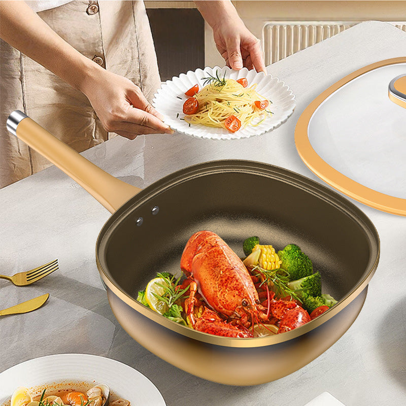 🍳 50% DE RÉDUCTION ! ✨ Casserole Anti-Adhésive en Alliage de Titane 12 Pouces - Cuisson Saine sans Produits Chimiques, Poignées Froides et Lavable au Lave-Vaisselle 🔥📦