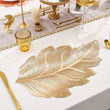 Set de table de salle à manger 3D feuille d'or résistant à la chaleur
