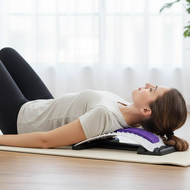 Civière ergonomique arquée pour soulager les douleurs lombaires