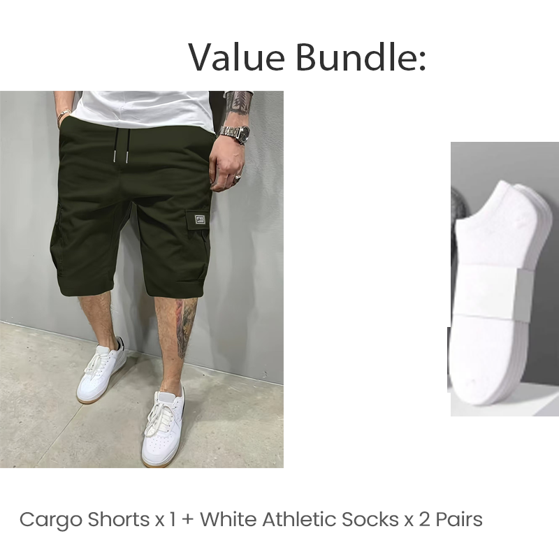 🎁61% DE RÉDUCTION ! 🔥👖 Short Cargo Homme Décontracté – À Poches Multiples & Cordon Ajustable