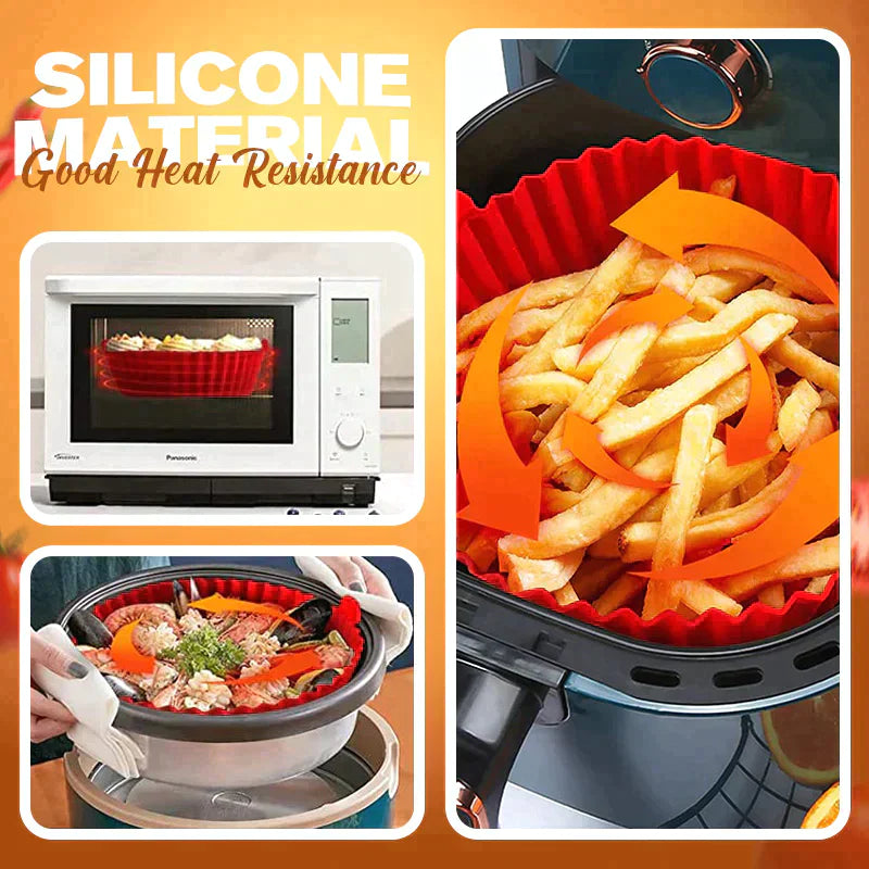 🍕Plaque de cuisson en silicone pour friteuse à air(silicone 100% comestible)