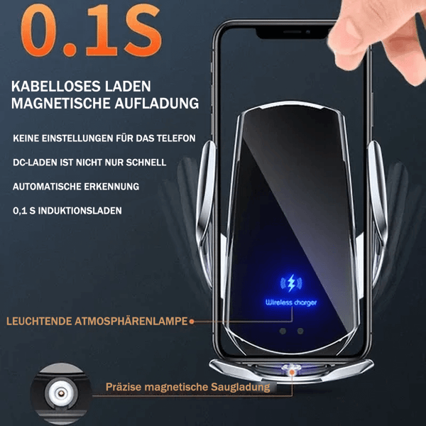 đ„ Support de tĂ©lĂ©phone silencieux pour voiture Ă chargement rapide et sans fil de 10W