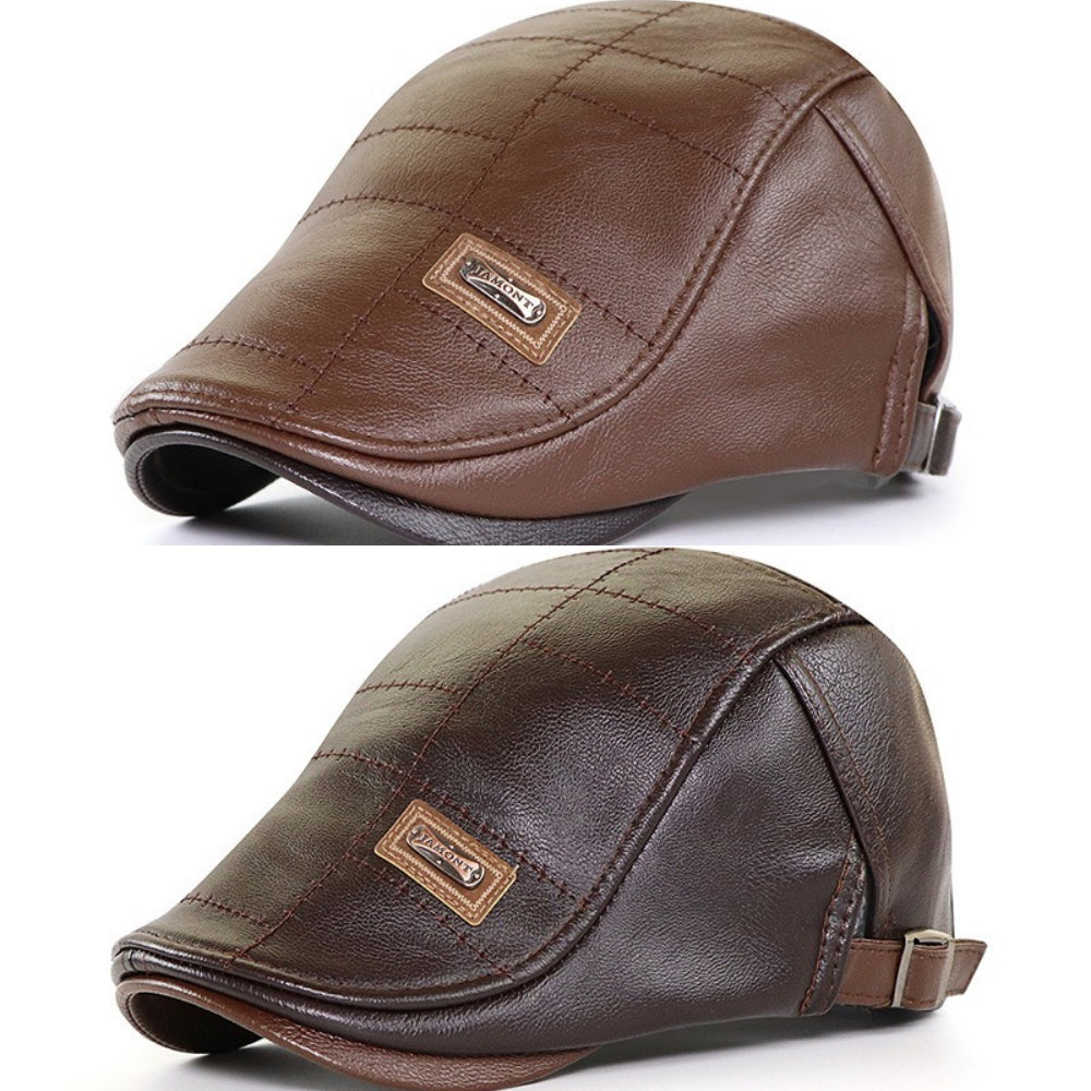 Vente chaude de vacances à 40 % de réduction - Béret en cuir nouvelle mode