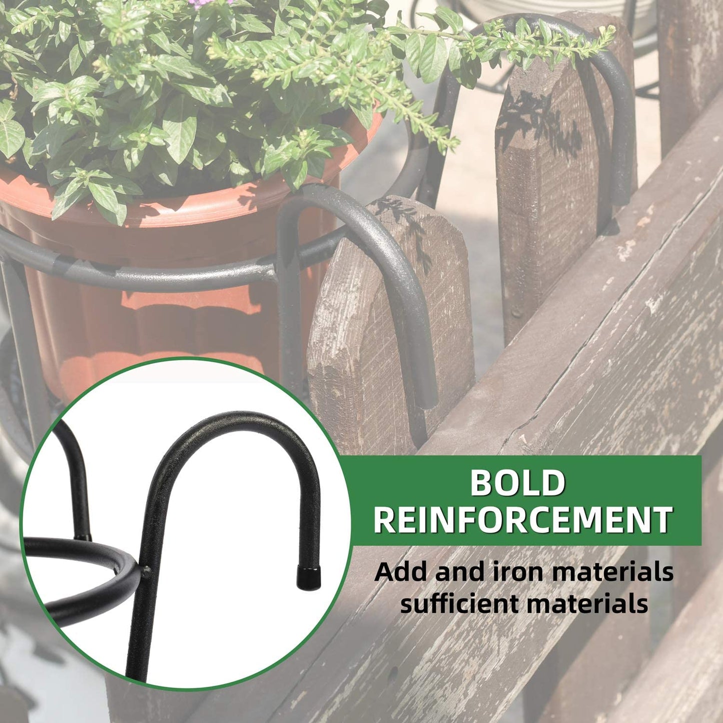 Nouveau Paniers suspendus support de Pot de fleur plus épais et plus robuste