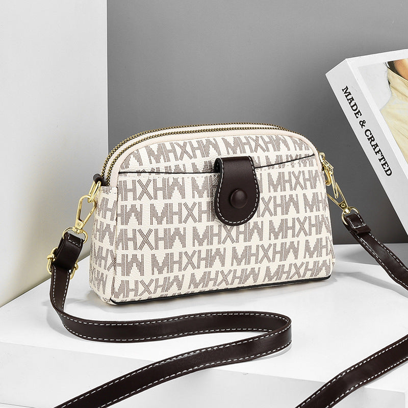 Petit cartable imprimé vintage pour femmes