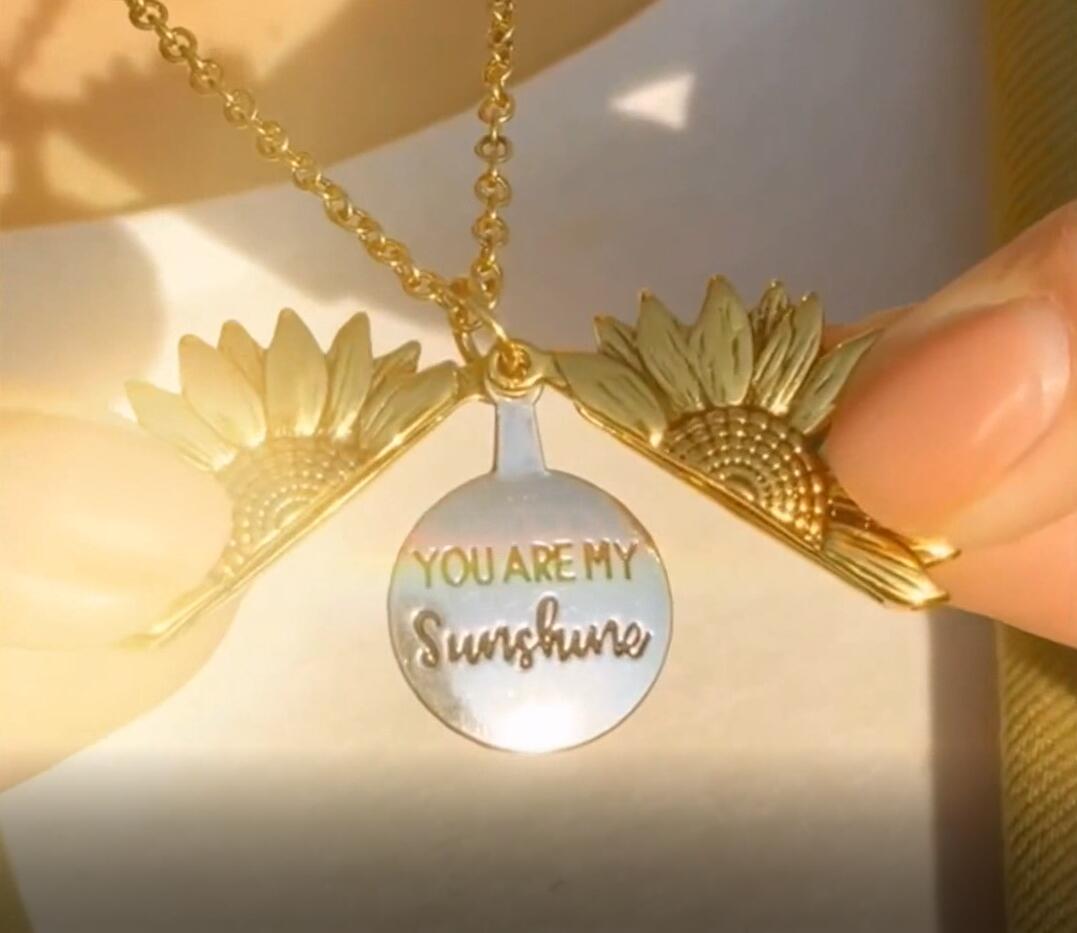 📿Collier Girasol "You Are My Sunshine" avec pochette de rangement
