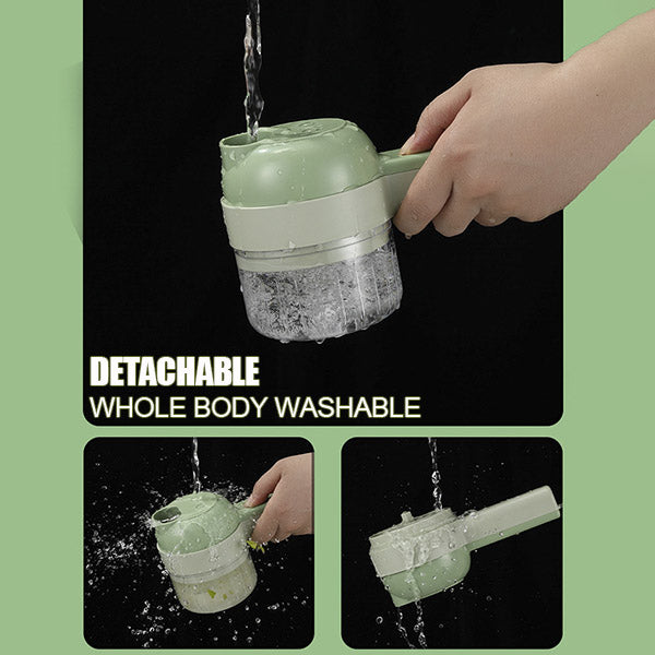 🔪50% DE RÉDUCTION💎L’As du Cuisine Tout-en-Un – Hachoir, Éplucheur & Brosse 4-en-1 Sans Fil – Multifonction, Rapide & Indispensable🍲