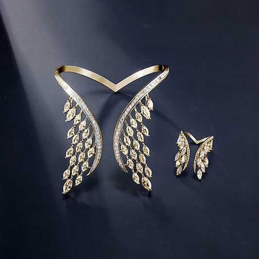 ✨ Bague et bracelet en alliage avec ailes d'ange