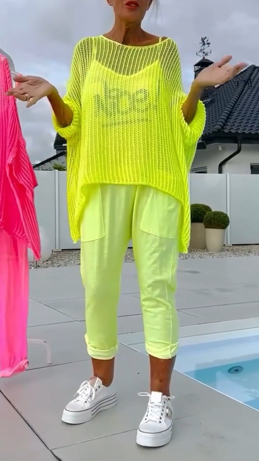 Combinaison + Smock creux à imprimé lettres pour femmes, tenue décontractée