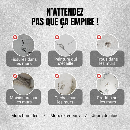 🏆Livraison limitée dans le temps papier abrasif + grattoir🔥Pâte de réparation murale imperméable et résistante à la moisissure✨