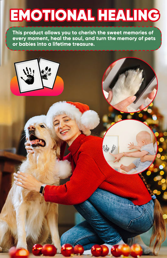 🎄Soldes de Noël 49 % DE RÉDUCTION🎁🐶Kit d'empreintes de pattes d'animaux avec cadre pour cartes🐾🐾