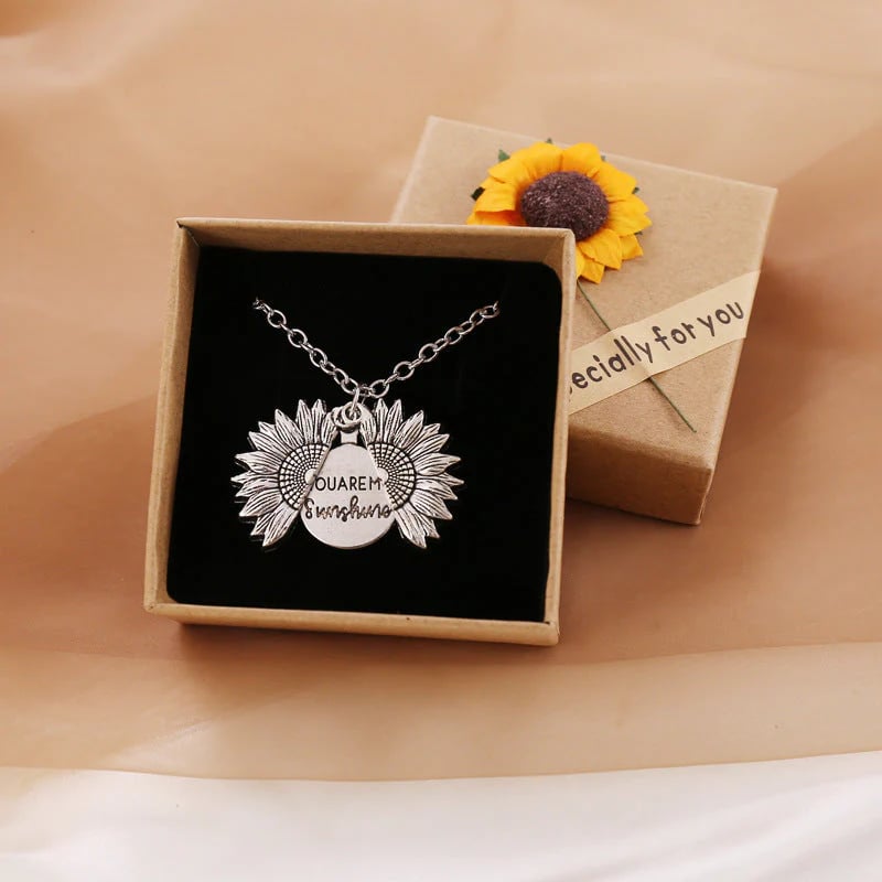 📿Collier Girasol "You Are My Sunshine" avec pochette de rangement