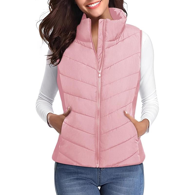 ✨️Gilet matelassé sans manches à fermeture éclair pour femme💗-Confortable sans être encombrant