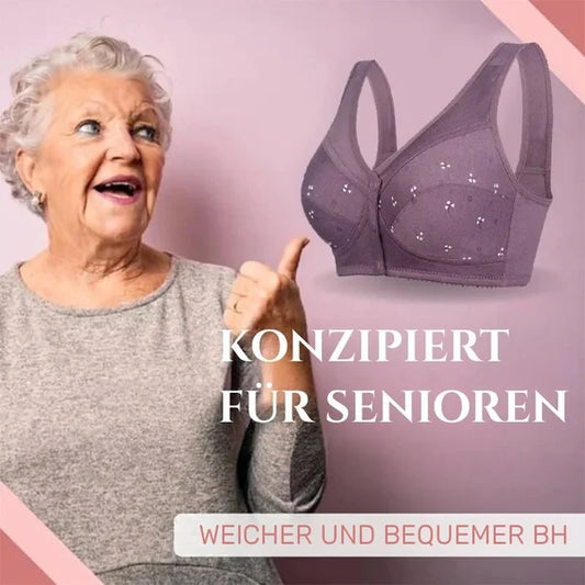 Vente pour la fête des mères - 39% de réduction😍2024 Nouveau design pour le soutien-gorge en coton à fermeture frontale senior🥰