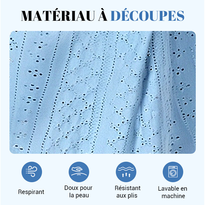 Robe élégante à col en V et découpe pour femme