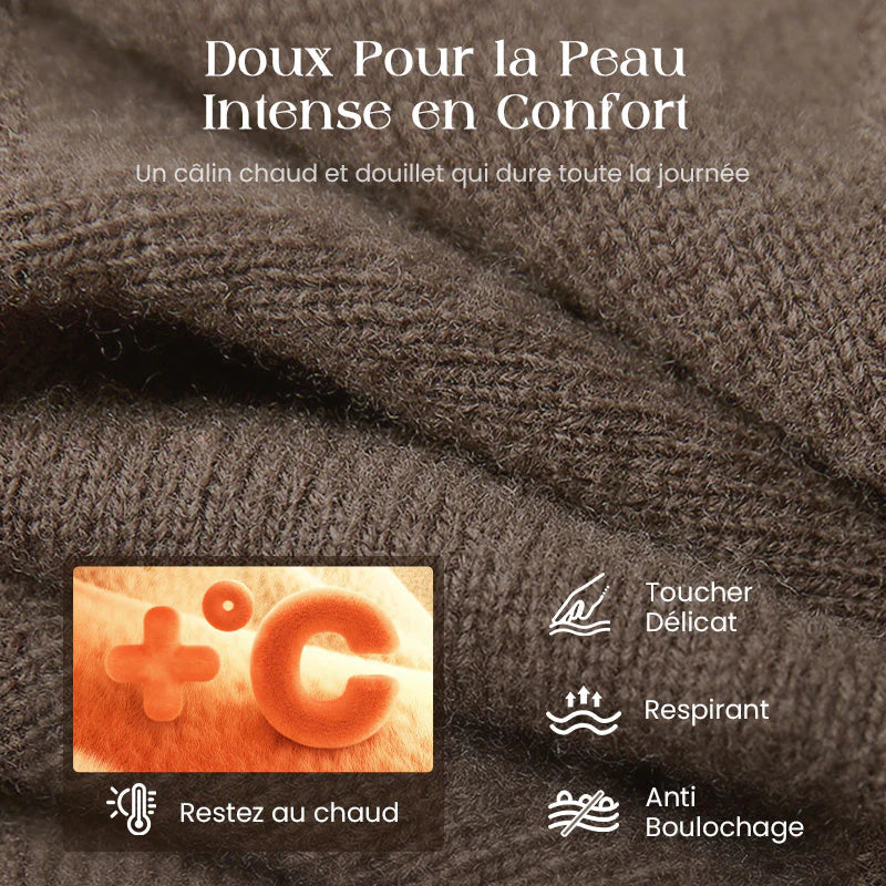 ❄️💃 Soldes d'hiver - 50 % de réduction 👗 Ensemble mini-robe et pull à col roulé pour femme