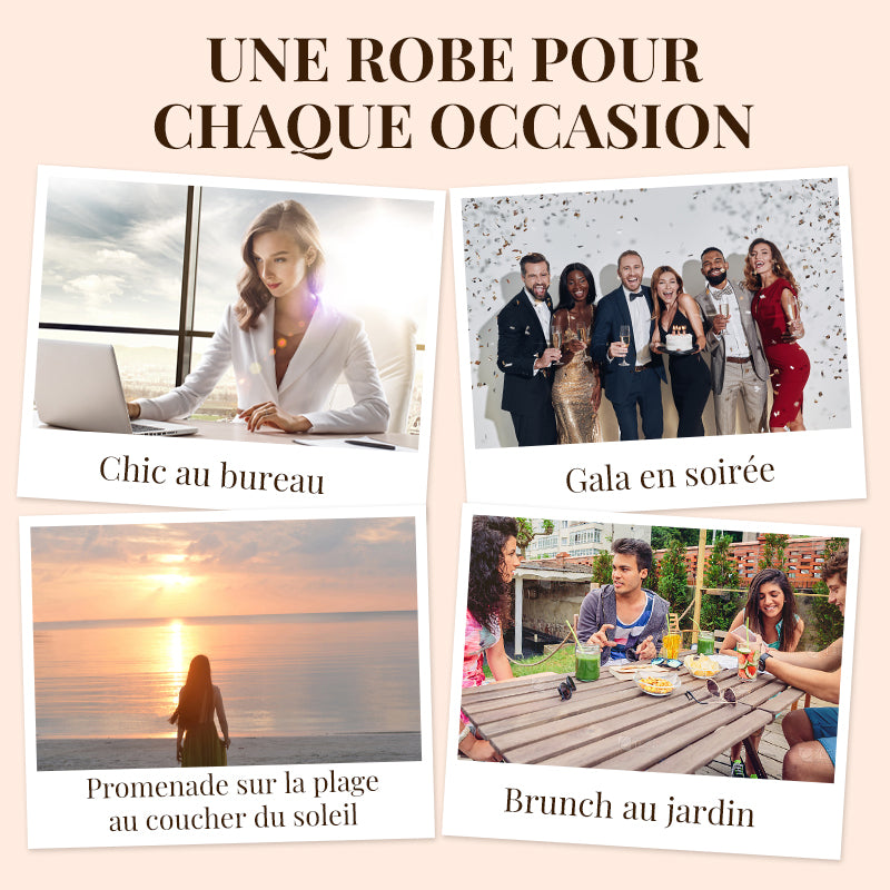 ✨️Nouveau produit✨️Robe en cascade à imprimé floral multi-végétal