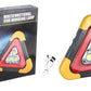 2-EN-1 Lampe de Signalisation d'Urgence Solaire Triangulaire pour le Bord de Route🌸