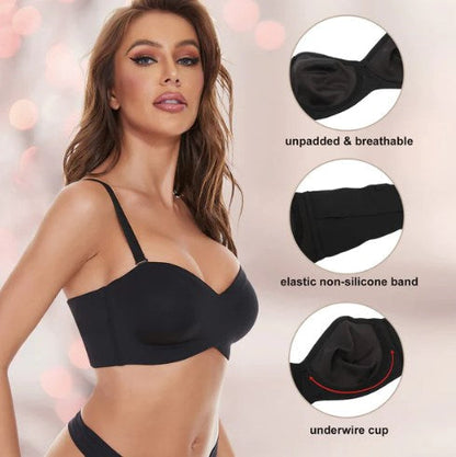 🔥Soutien-gorge bandeau à bretelles détachables Promotion GRANDE TAILLE