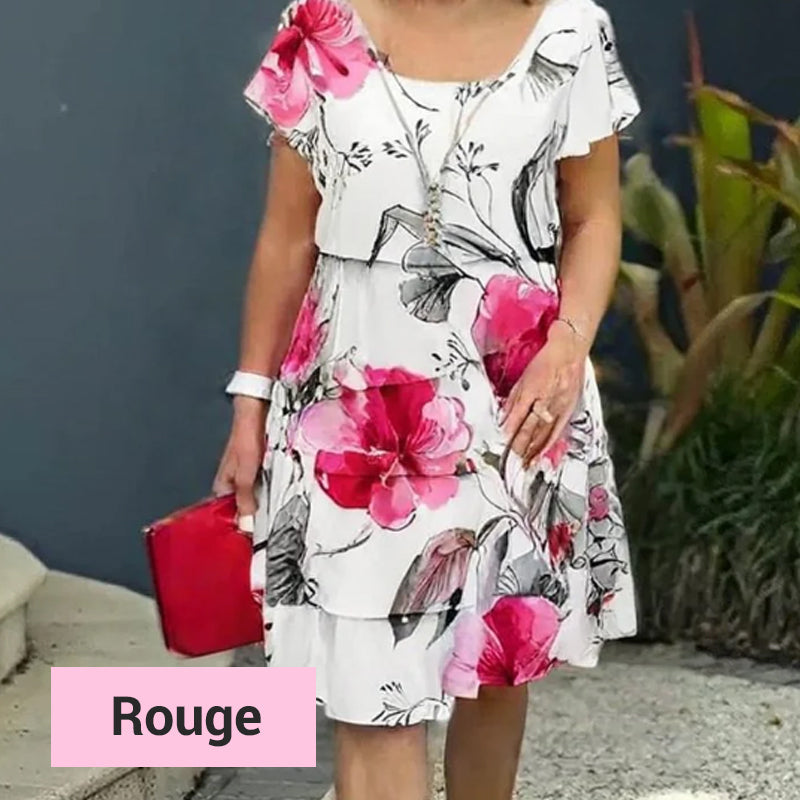 ✨️Nouveau produit✨️Robe en cascade à imprimé floral multi-végétal