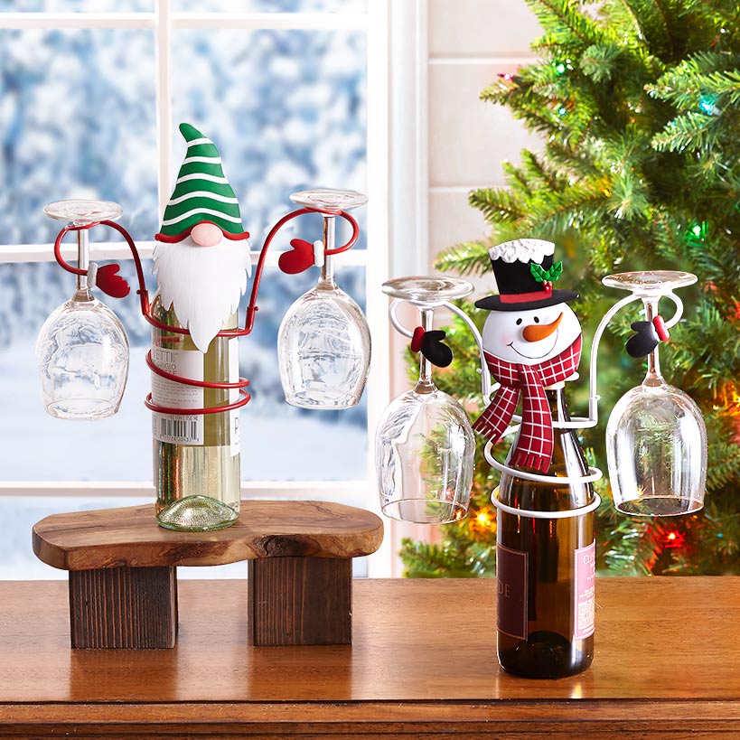 🎅 Porte-bouteilles et verres pour les fêtes🍷