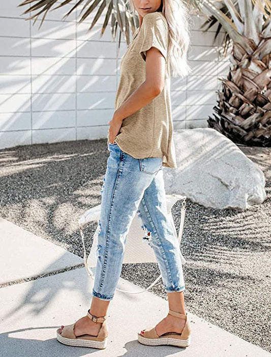 🔥39% Offre Spéciale🔥 T-shirt à manches courtes en coton