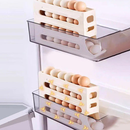 🧑‍🍳Les essentiels de la cuisine🥚Rangement pour oeufs à 4 étages avec design incliné