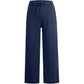 Pantalon large d'été en coton et lin pour femmes