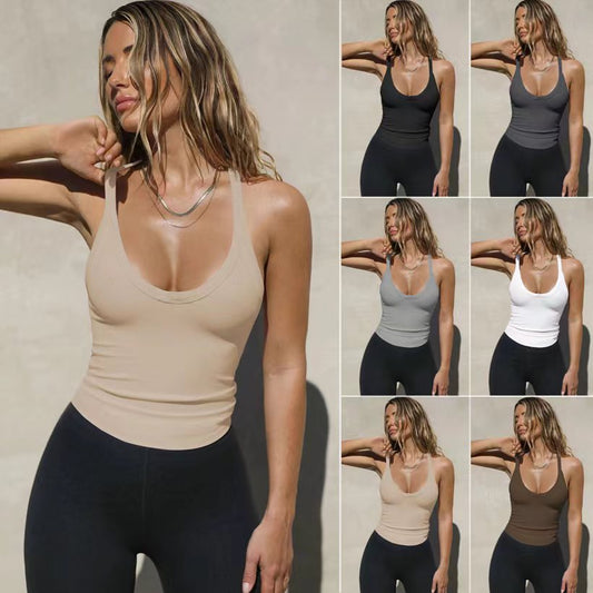 Camisole de yoga et d'athlétisme sans manches pour femmes